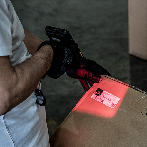 Scanning a part label